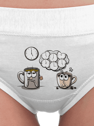 Čaj o piatej, káva stále dámske nohavičky White