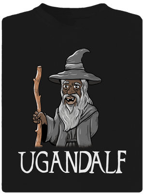 Ugandalf pánske športové tričko Black