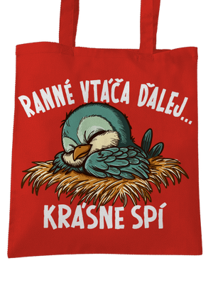 Ranné vtáča spí taška Bright Red