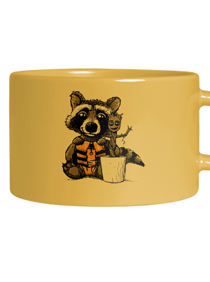 Strážcovia galaxie hrnček makronka Yellow Macaron