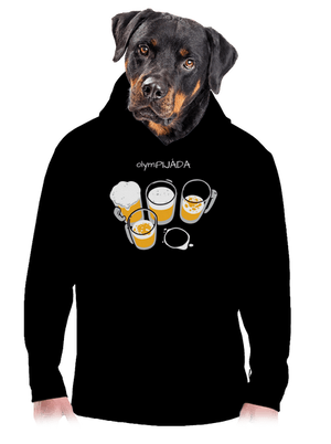 Pijáda pánska mikina klokanka Black