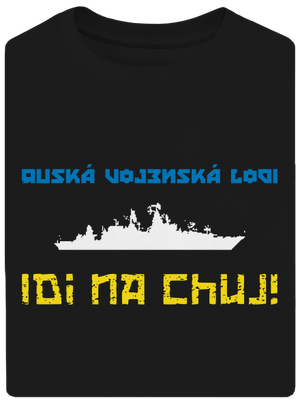 Ukrajina - Lodi idi na chuj unisex tričko oversized Black