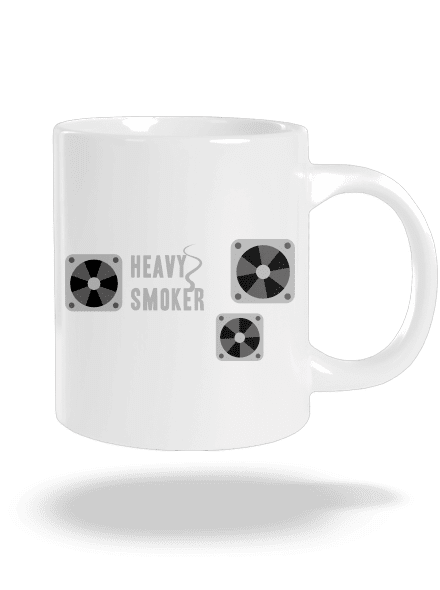 Heavy smoker veľký hrnček White