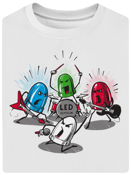 Led Zeppelin unisex tričko oversized White