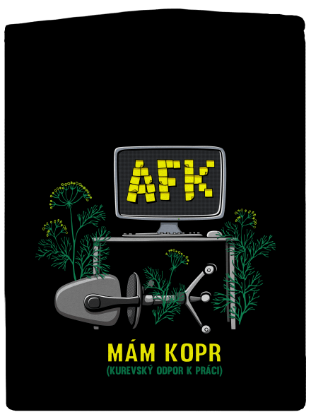 Mám kopr pánska mikina na zips Black
