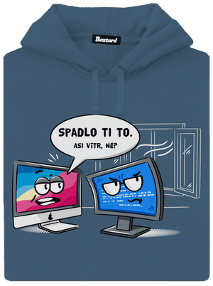 Mac vs. Windows dámska mikina klokanka Denim