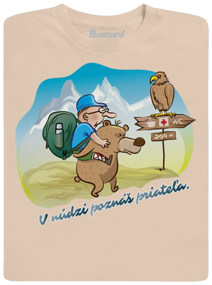 Priateľ v núdzi pánske tričko Sand