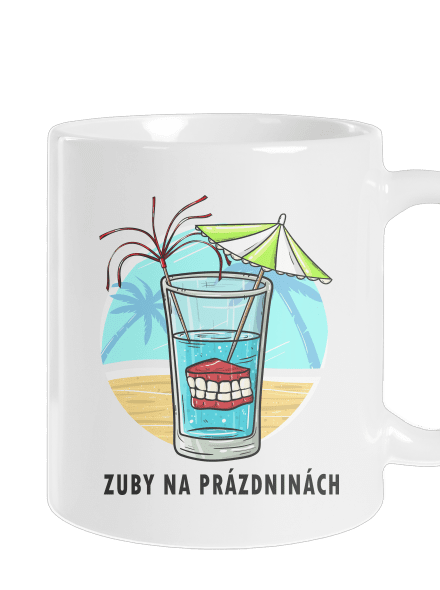 Zuby na prázdninách klasický hrnček White
