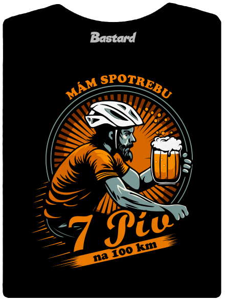 Spotreba 7 na 100 dámske tričko prémium Black