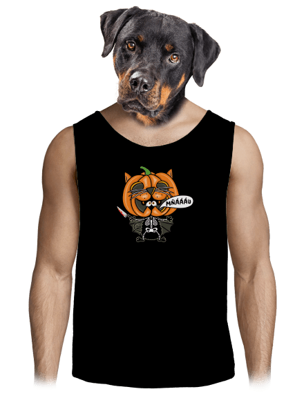 Halloweenská kočička pánske tielko Black