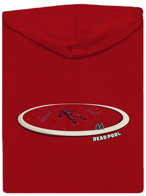 Dead in pool pánska mikina na zips Red