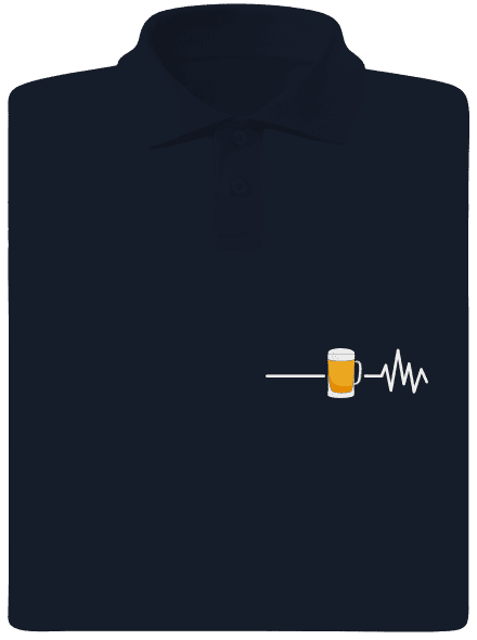 Beer help pánska polokošeľa Navy Mal