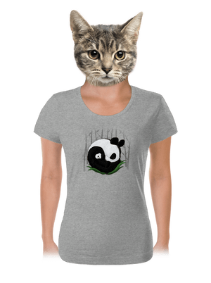 Dve spiace pandy dámske tričko Dark Gray Melange