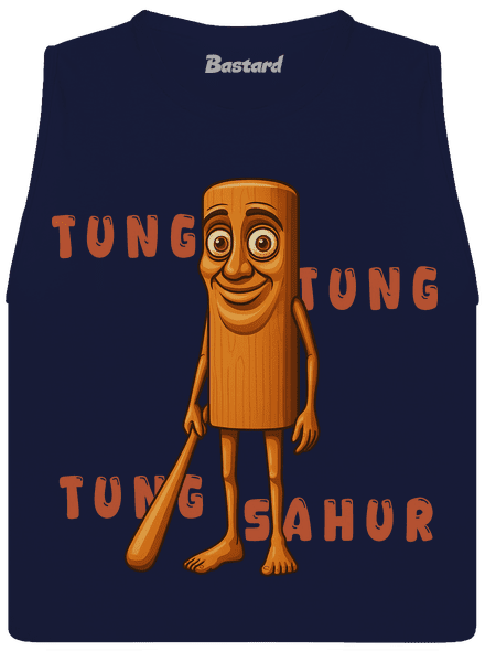 Tung Tung Tung Sahur – Italian Brainrot dámske tielko voľné Navy