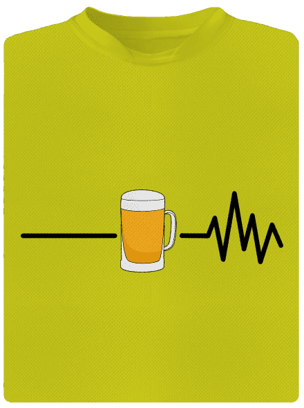 Beer help pánske športové tričko Neon Yellow