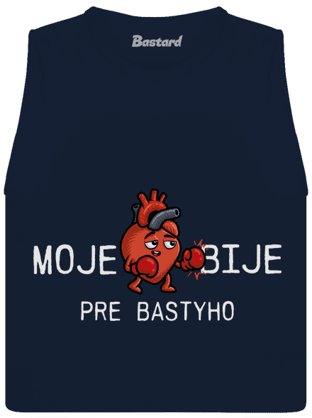 Moje srdce bije dámske tielko voľné Navy