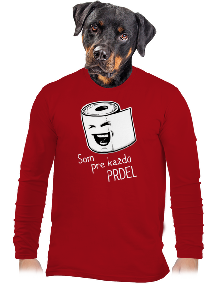 Prdel pánske dlhý rukáv Red