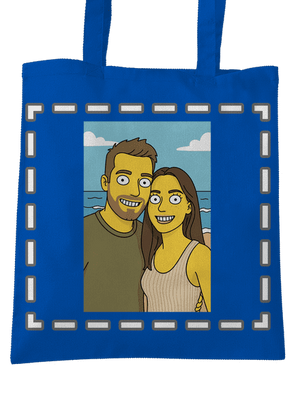 Simpsonovi z vlastnej fotky taška Bright Royal
