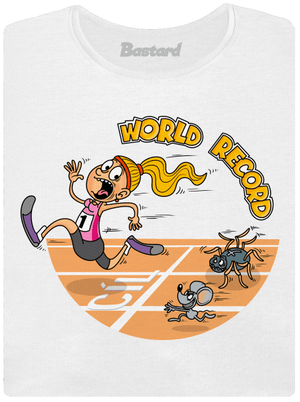 Svetový rekord dámske tričko s lemom White