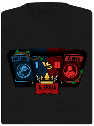 Príroda vs. človek dámske športové tričko Black