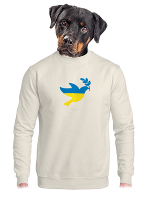 Ukrajina - Holubica obrys unisex mikina bez kapucne Off White