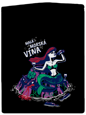 Malá mořská vína pánska mikina na zips Black