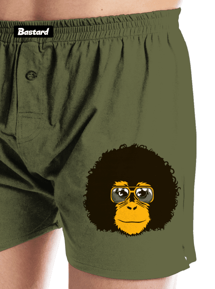 Retro opičiak pánske trenky Khaki