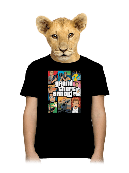 Grand Theft Arnold detské tričko Black