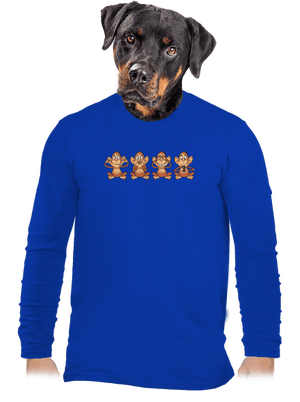 Opička s mobilom pánske dlhý rukáv Royal Blue