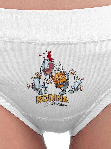 Rodina je základom dámske nohavičky White
