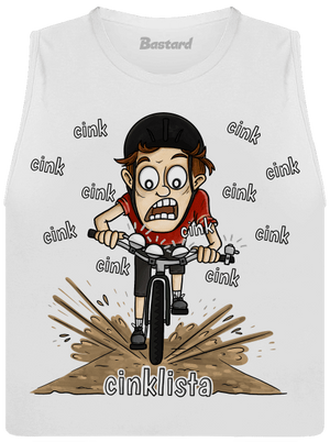 Cinklista dámske tielko voľné White