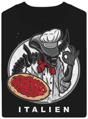 Italien unisex mikina bez kapucne Black