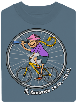 Cyklistický horoskop: Škorpión unisex mikina bez kapucne Nordic Blue