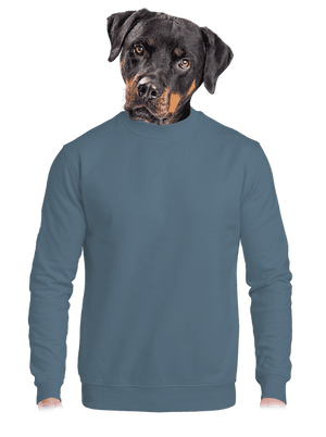 Bez potlače unisex mikina bez kapucne Nordic Blue