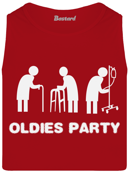 Oldies party pánske tielko Red