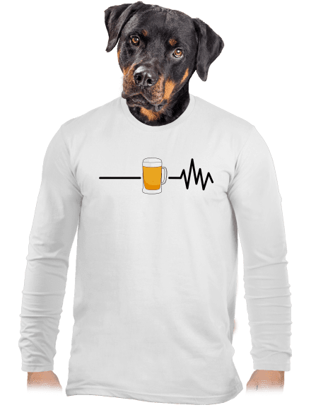 Beer help pánske dlhý rukáv White