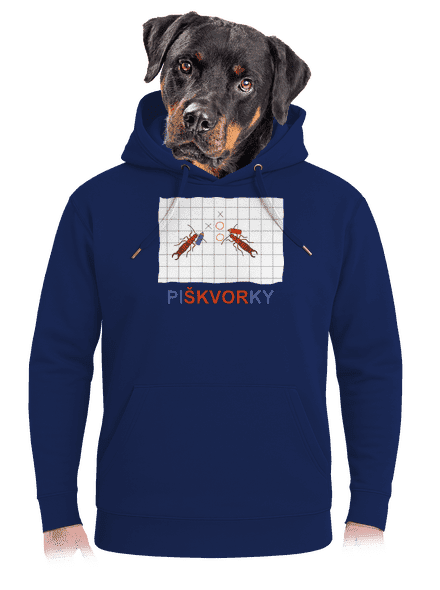 Škvorí piškvorky unisex mikina premium Navy