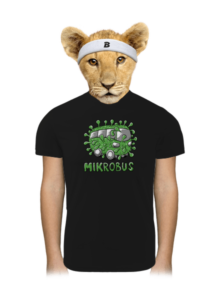 Mikrobus detské športové tričko Black