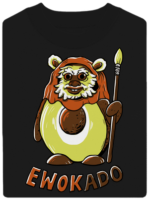 Ewokado unisex mikina bez kapucne Black