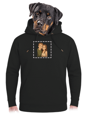 Ghibli efekt z vlastnej fotky unisex mikina premium Dark Black