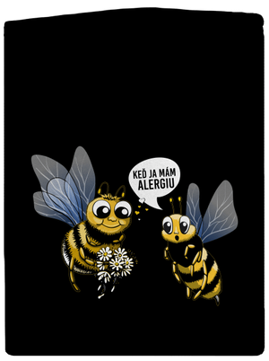 Alergická včielka pánska mikina na zips Black