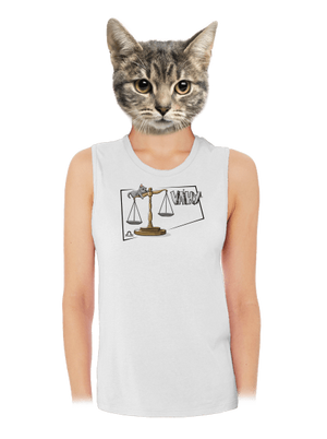 Mačací horoskop: Váhy dámske tielko voľné White