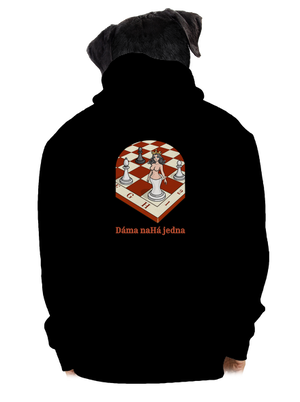 Dáma nahá jedna pánska mikina na zips Black