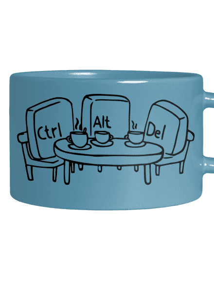 Nerozluční kamaráti hrnček makronka Blue Macaron