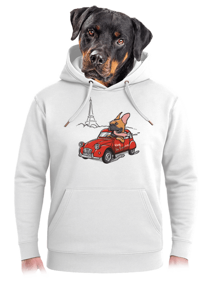 Francúzsky buldoček unisex mikina premium Snowwhite