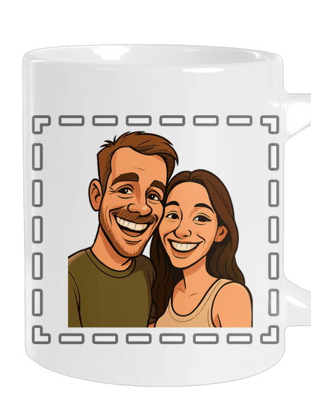 Karikatúra z vlastnej fotky veľký hrnček White