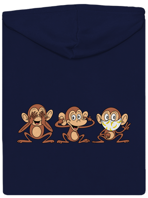 Opičky pánska mikina na zips Navy