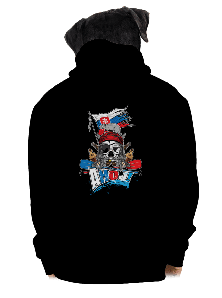 Ahoj pánska mikina na zips Black
