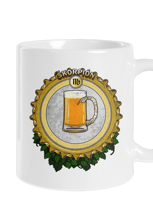 Pivný horoskop: Škorpión klasický hrnček White