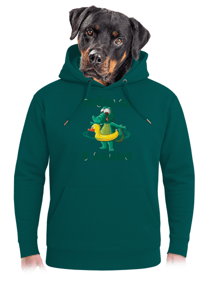 Točím sa v kruhu unisex mikina premium Emerald Green